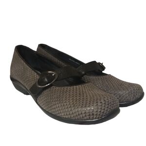 Dansko Orla Green Snakeskin Embossed Mary Jane Comfort Clog size 6.5-7